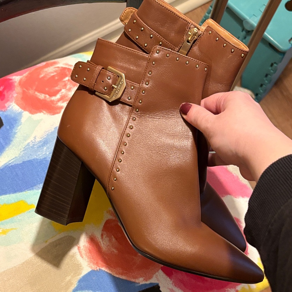 Aquatalia brown studded boots